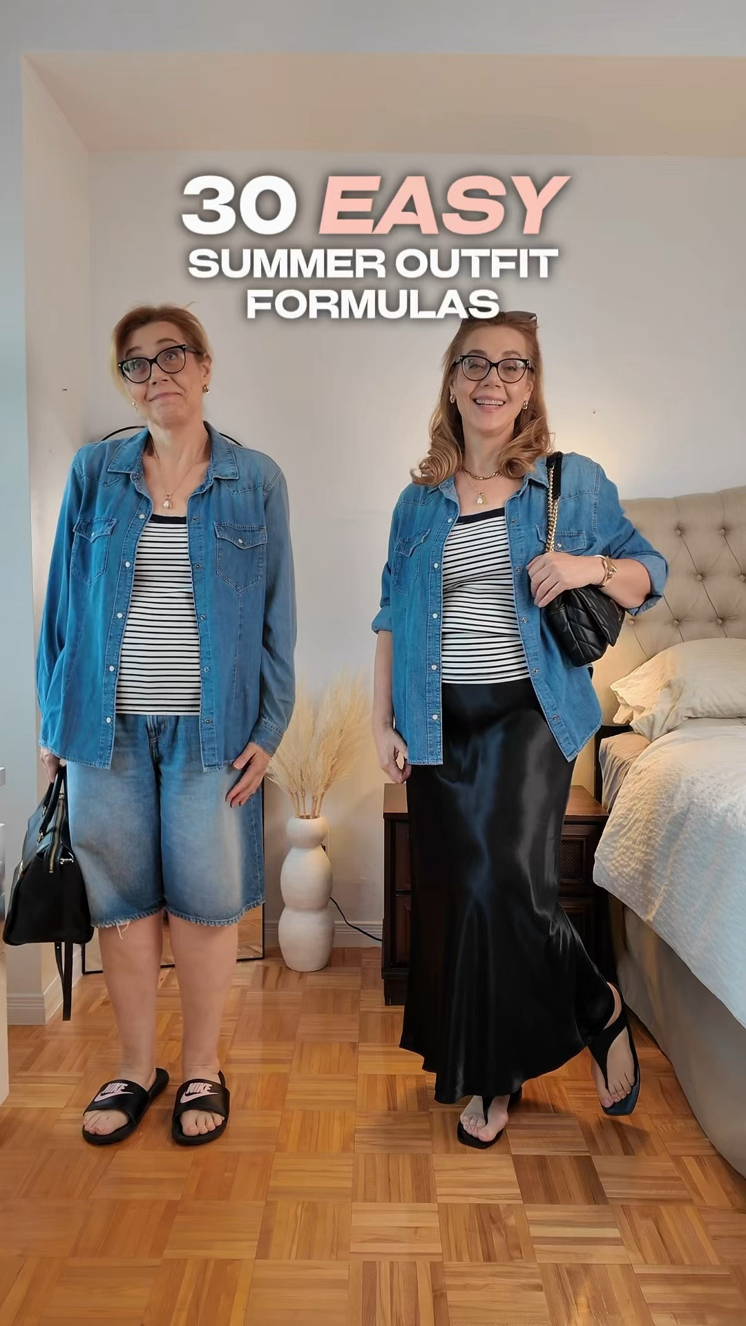 Small styling changes- big change in the vibe. Do you prefer Before or After? Comment below ⬇️

#LTKsummer #LTKover50style #LTKmidsize