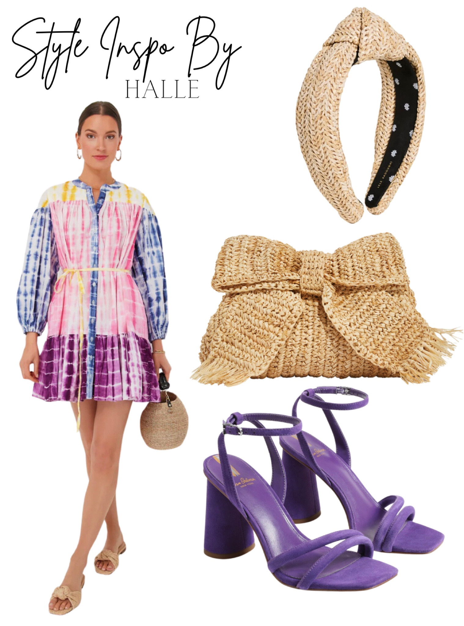 Style Inspo by Halle 
Colorful dress
Summer dress 
Bow clutch 
Purple heels 
Woven bag 
Woven headband 

#LTKwedding #LTKsalealert #LTKFind