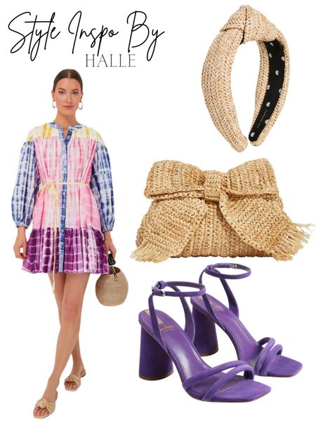 Style Inspo by Halle 
Colorful dress
Summer dress 
Bow clutch 
Purple heels 
Woven bag 
Woven headband 

#LTKwedding #LTKsalealert #LTKFind