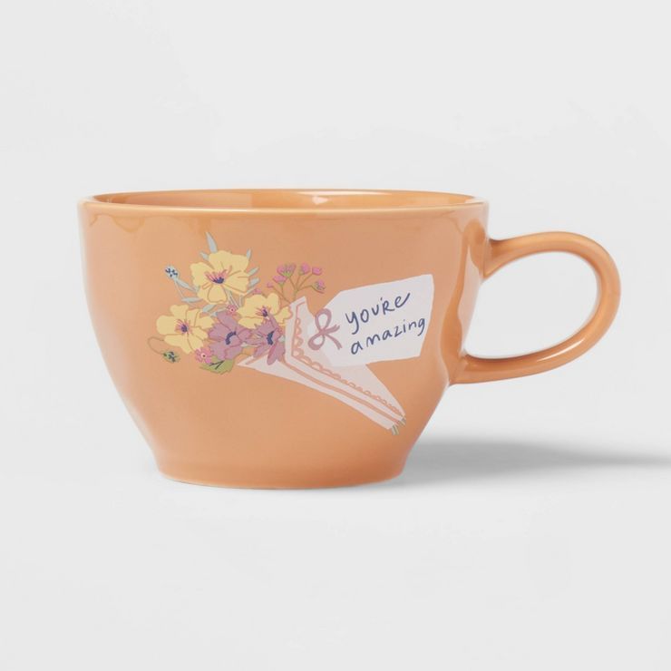 19oz 'You're Amazing' Latte Mug Peach Orange - Threshold™ | Target