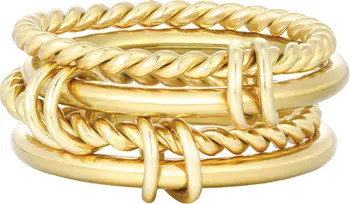 Adornia 18K Gold Plated Stacked Band Ring | Nordstromrack | Nordstrom Rack