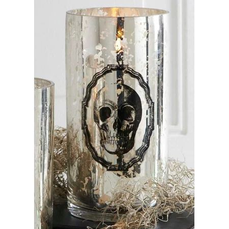 Mercury Glass Skull Print Vase | Walmart (US)
