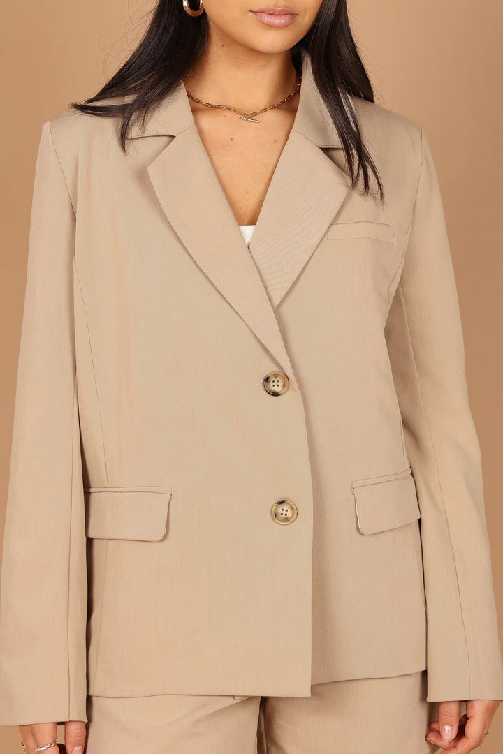 Rikki Two Piece Blazer Set - Sand | Petal & Pup (US)