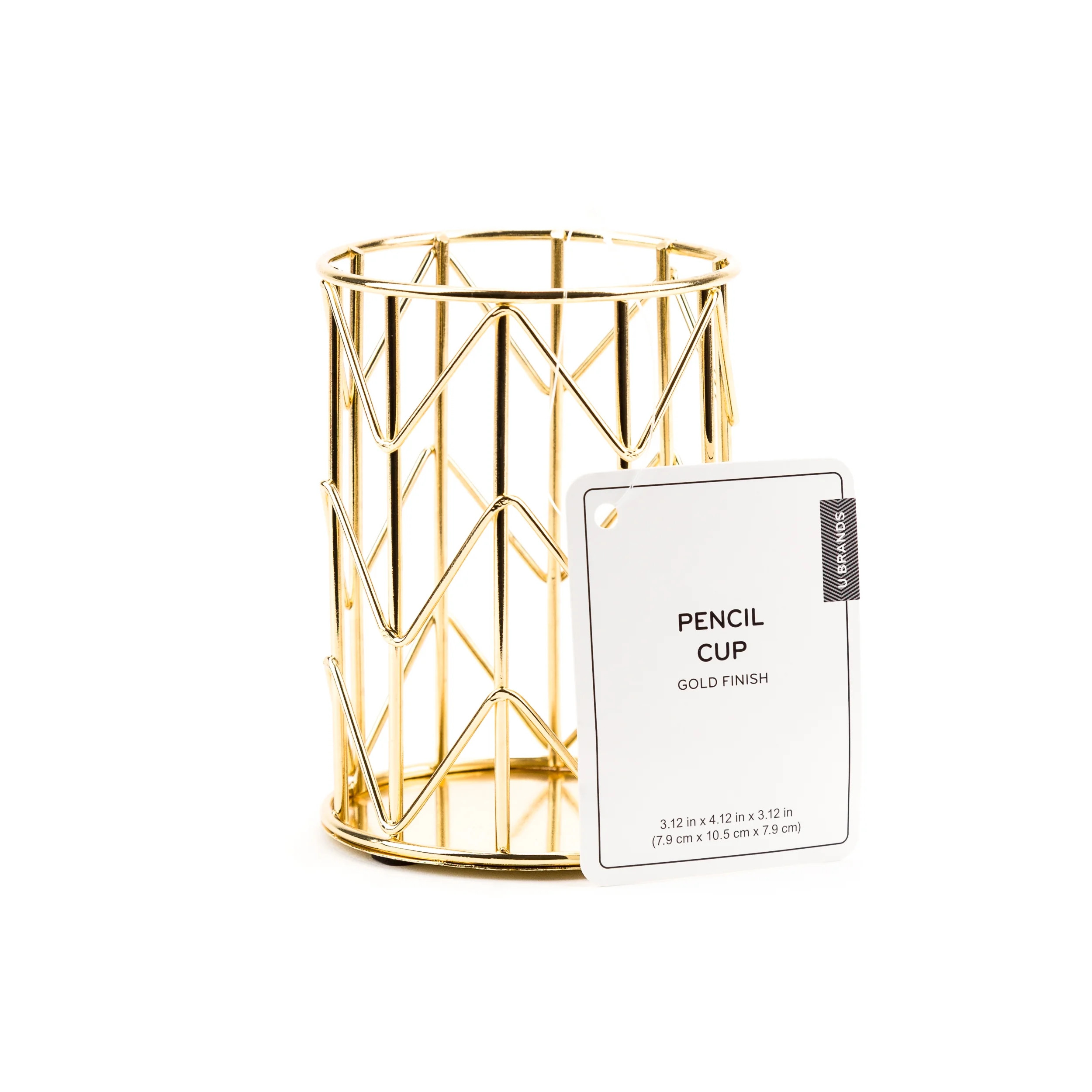 U Brands Wire Metal Pencil Cup, Desktop Accessories, Gold Finish, 897U | Walmart (US)