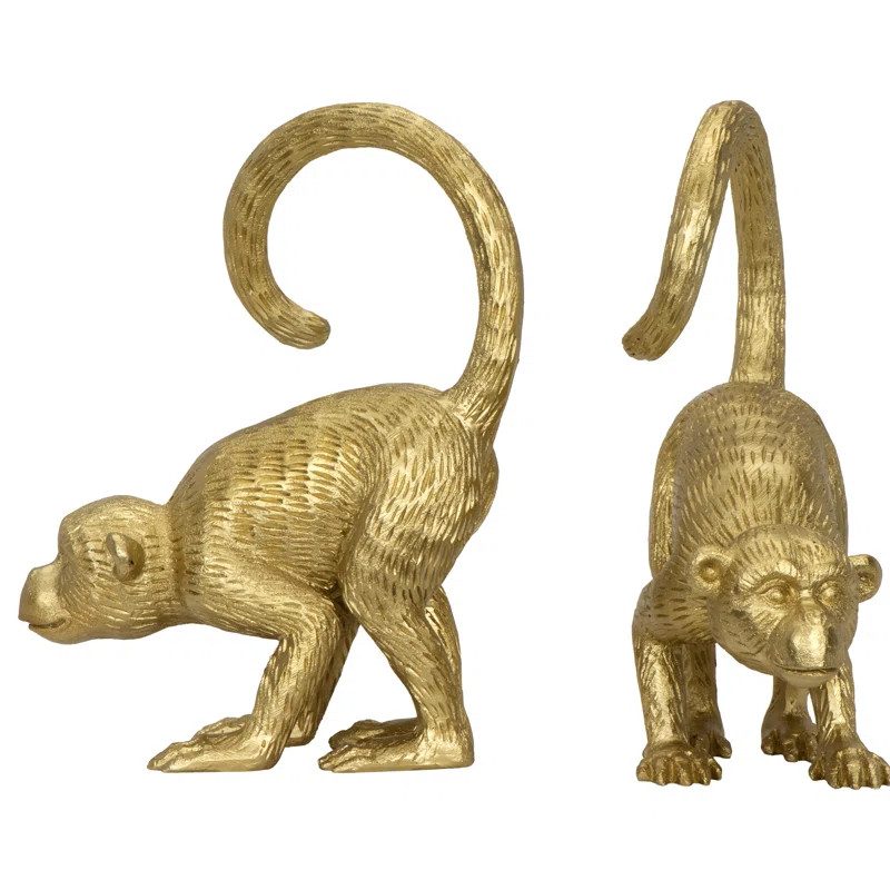 Resin Monkey Bookends (Set of 2) | Wayfair North America