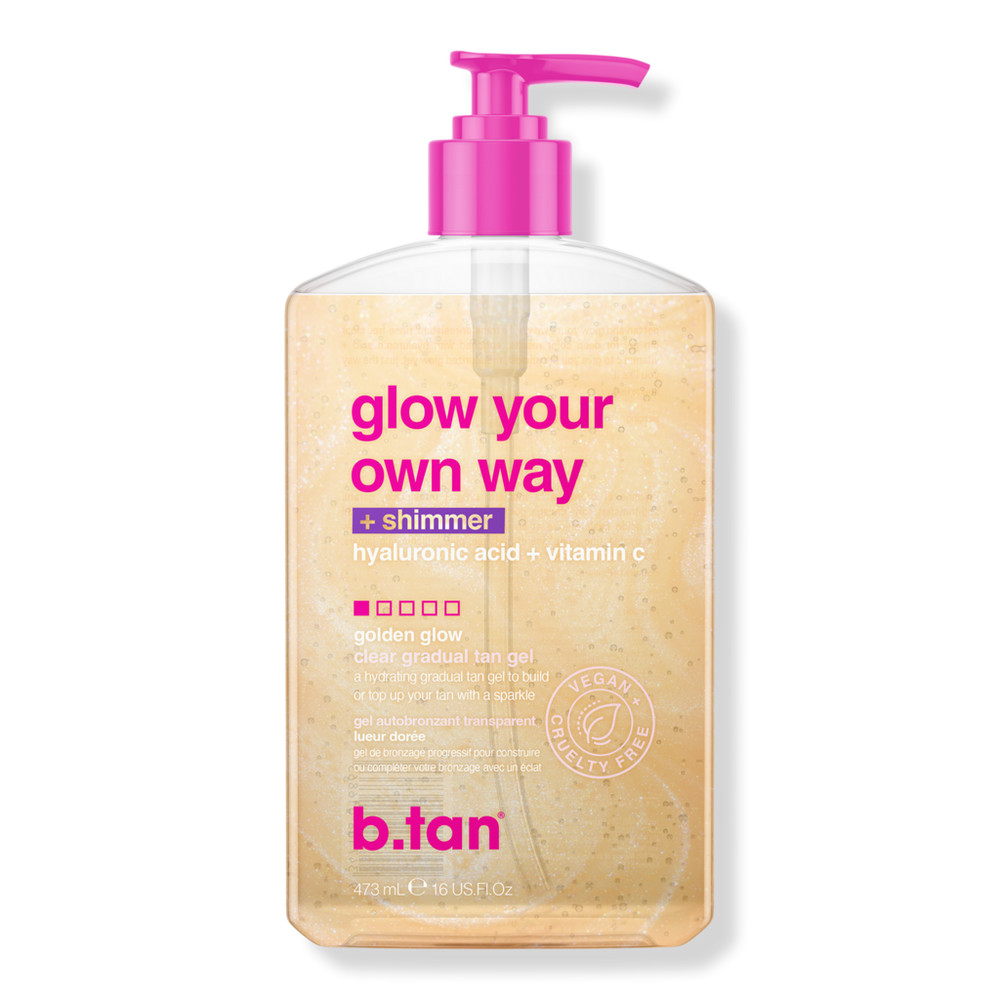 b.tan Glow Your Own Way + Shimmer Shimmering Clear Self Tan Gel | Ulta