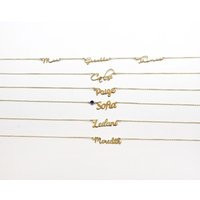 Name Necklace, Personalized Pendant Necklace Custom Names Minimalist Jewelry For Women Her Christmas Gifts | Etsy (US)