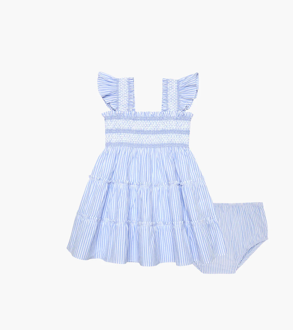 The Baby Ellie Nap Dress - Blue/White Stripe | Hill House Home US