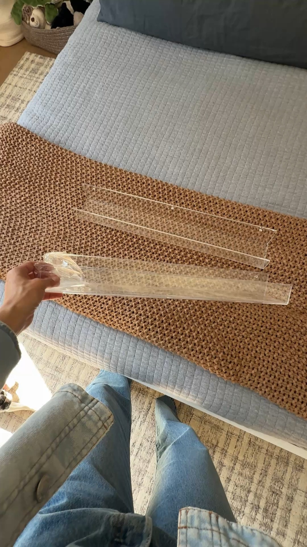 Clear acrylic shelves for books, Lego creations or more! 

#LTKHome