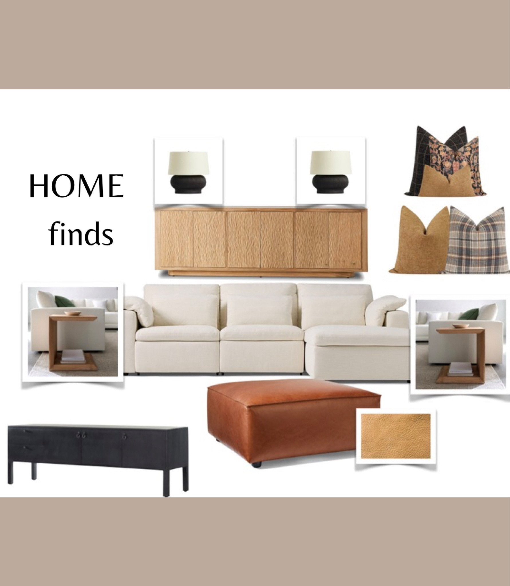 Living Room Made Easy for you! 
If you need additional help finding items please don’t hesitate to DM me. 😘
home design / living room / sofa sectional/ ottoman / end table / lamps / sideboard / west elm / four hands / crate and barrel 

#LTKHome #LTKStyleTip