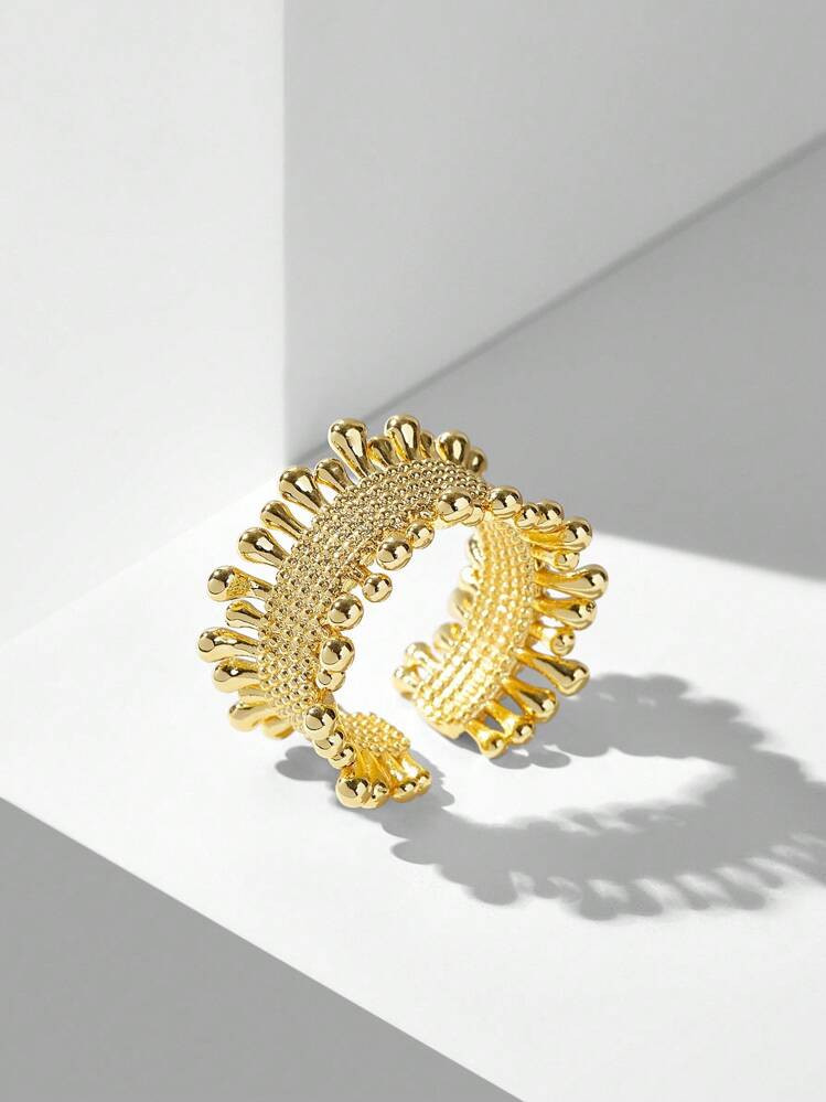 MOTF PREMIUM 18K GOLD PLATED BRAIDED STYLE SINGLE RING FOR WOMEN | SHEIN