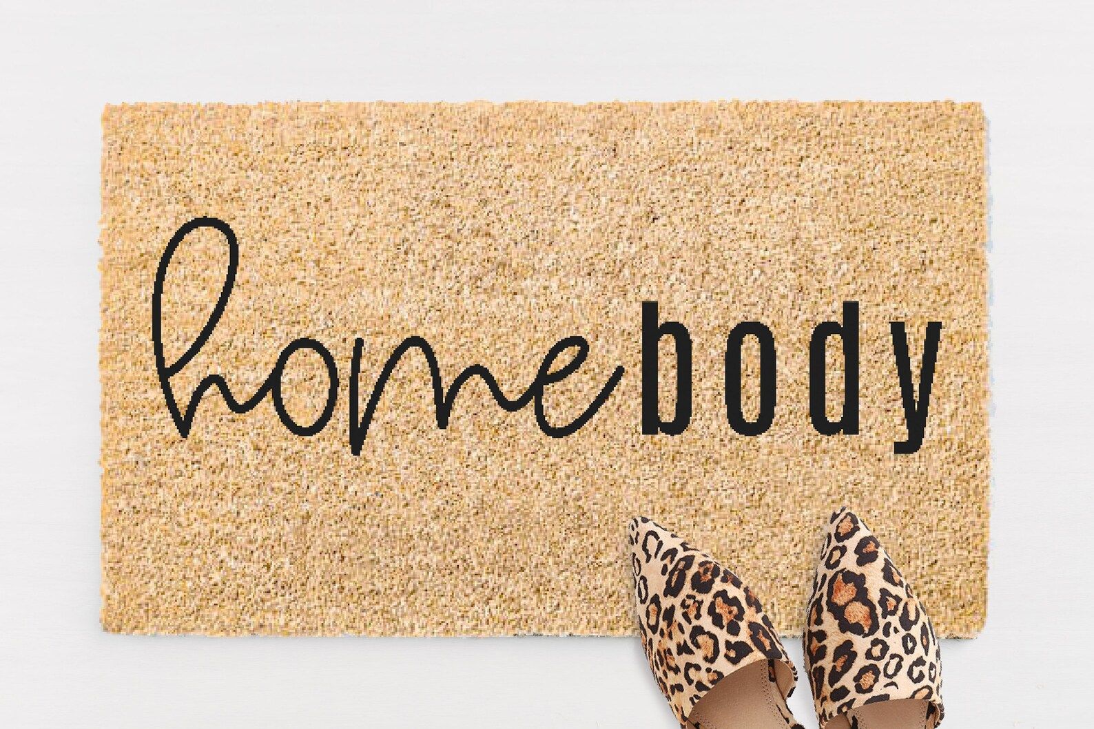 HOMEBODY Home Body Flocked Coir Doormat Personalized | Etsy | Etsy (US)