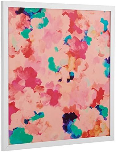 Amazon Brand – Rivet Spring Pink Floral Print in a White Wood Frame Wall Art, 20" x 20" | Amazon (US)