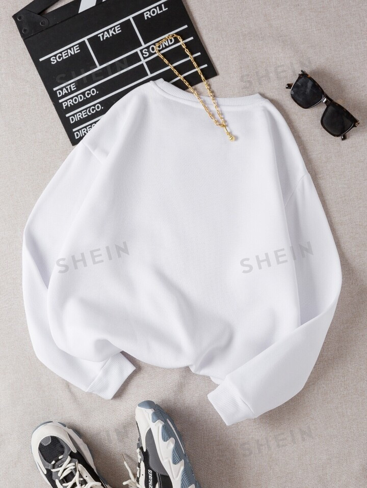 Letter Graphic Thermal Lined Sweatshirt | SHEIN