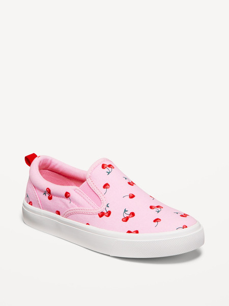 Glitter Canvas Slip-On Sneakers for Girls | Old Navy (CA)