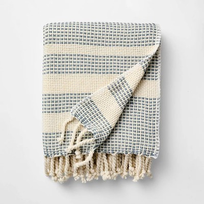 Threshold Studio McGee Decorative Throw Blanket Border Stripe | eBay US