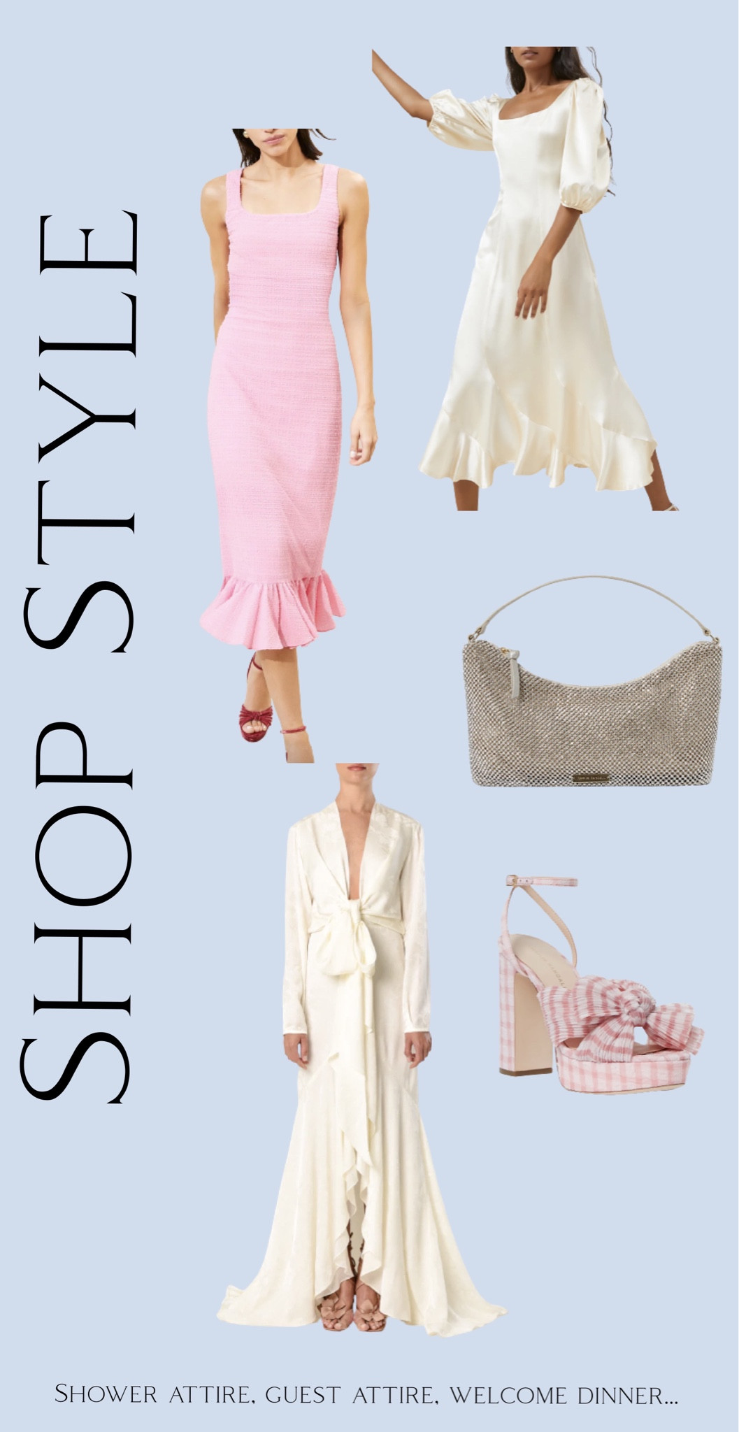 Vivienne’s shower attire, guest attire, welcome dinner, etc.

#LTKwedding #LTKstyletip