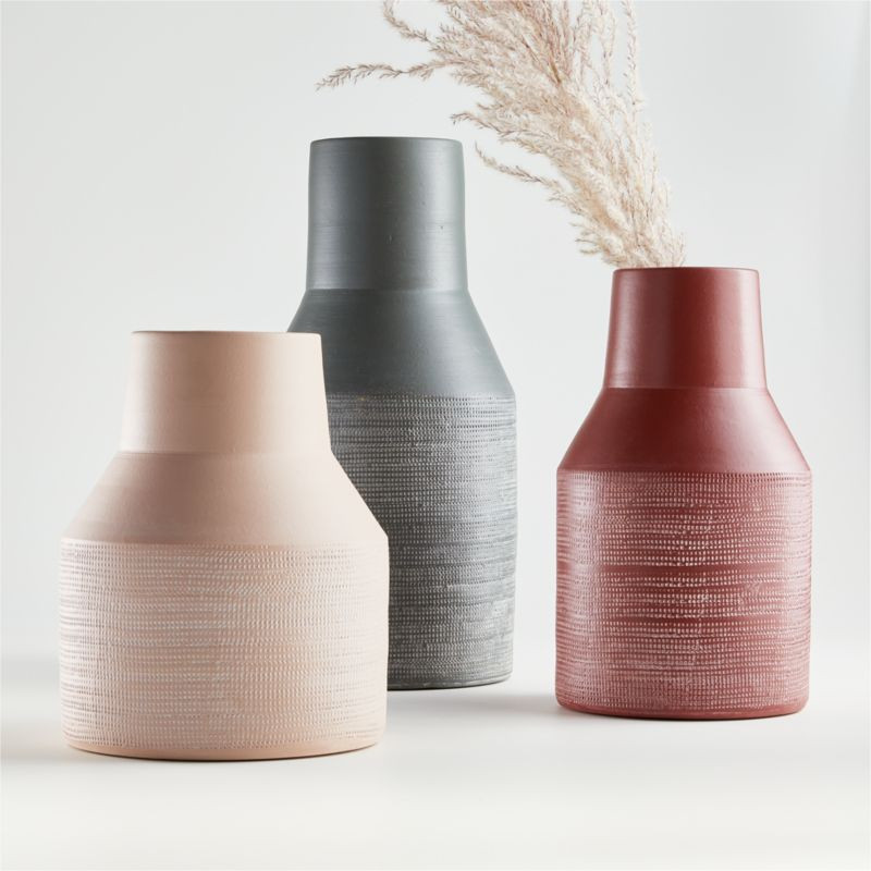 Lemont Large Dark Green Vase | Crate & Barrel