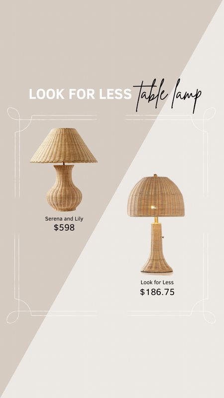 Wicker table lamp perfect for nightstand or end table, Serena and Lily worthing table lamp for less, designer inspired table lamp, high low, Serena and Lily look alike table lamp, coastal style, lake home style, 

#LTKsalealert #LTKhome