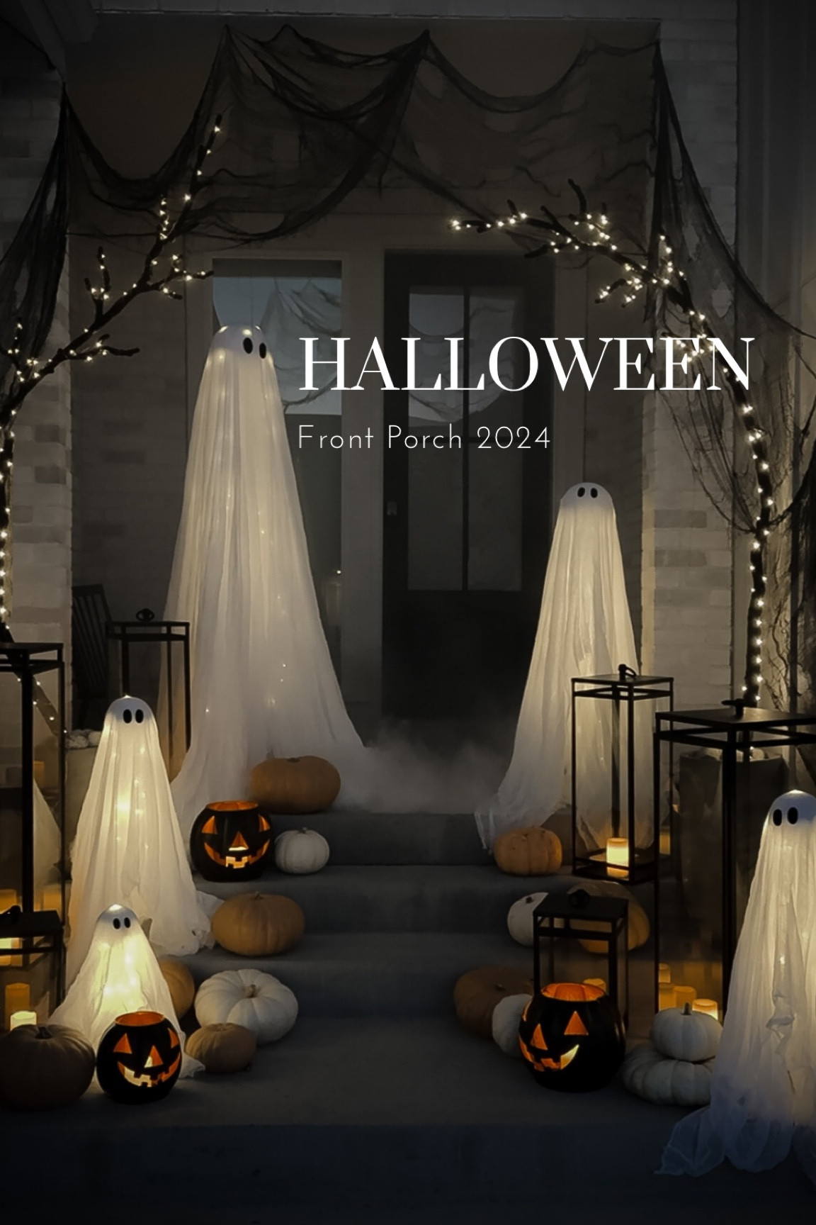 This year’s Halloween front porch decor. Loving these ghosts 

#LTKHome #LTKHalloween #LTKSeasonal