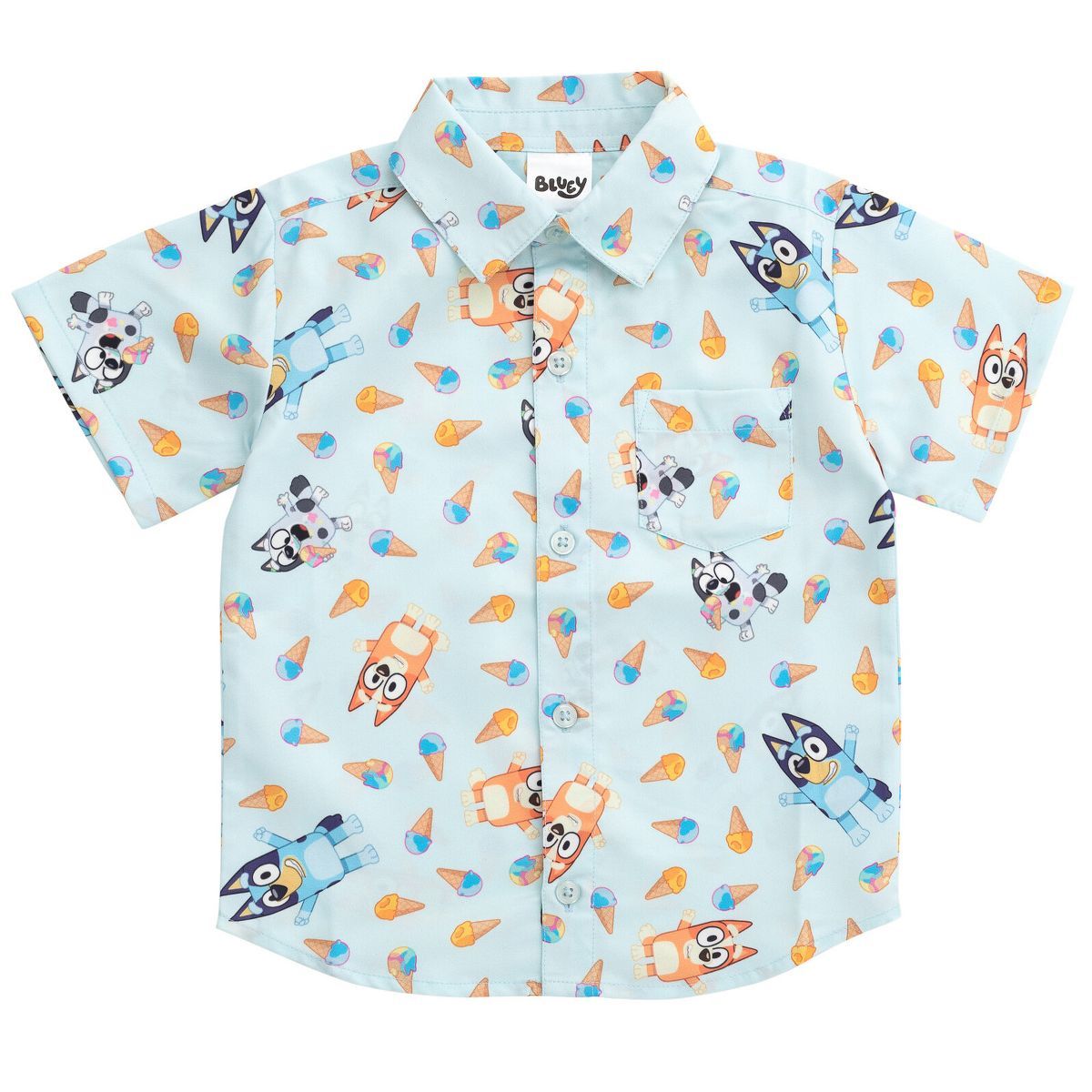 Bluey Hawaiian Button Down Dress Shirt Toddler to Big Kid | Target