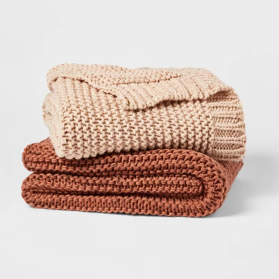 Nep Yarn Knit Throw Blanket - Threshold™ | Target