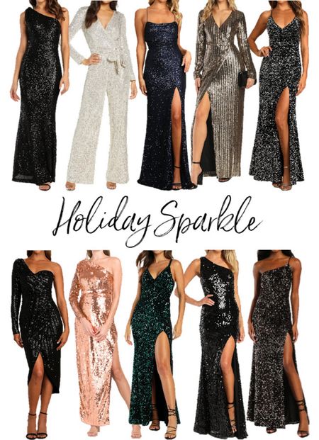 Sparkly sequined gowns for the holidays! 
.
Holiday dress holiday outfit Christmas gala holiday party dress winter wedding guest dress New Year’s Eve party 

#LTKHoliday #LTKunder100 #LTKwedding