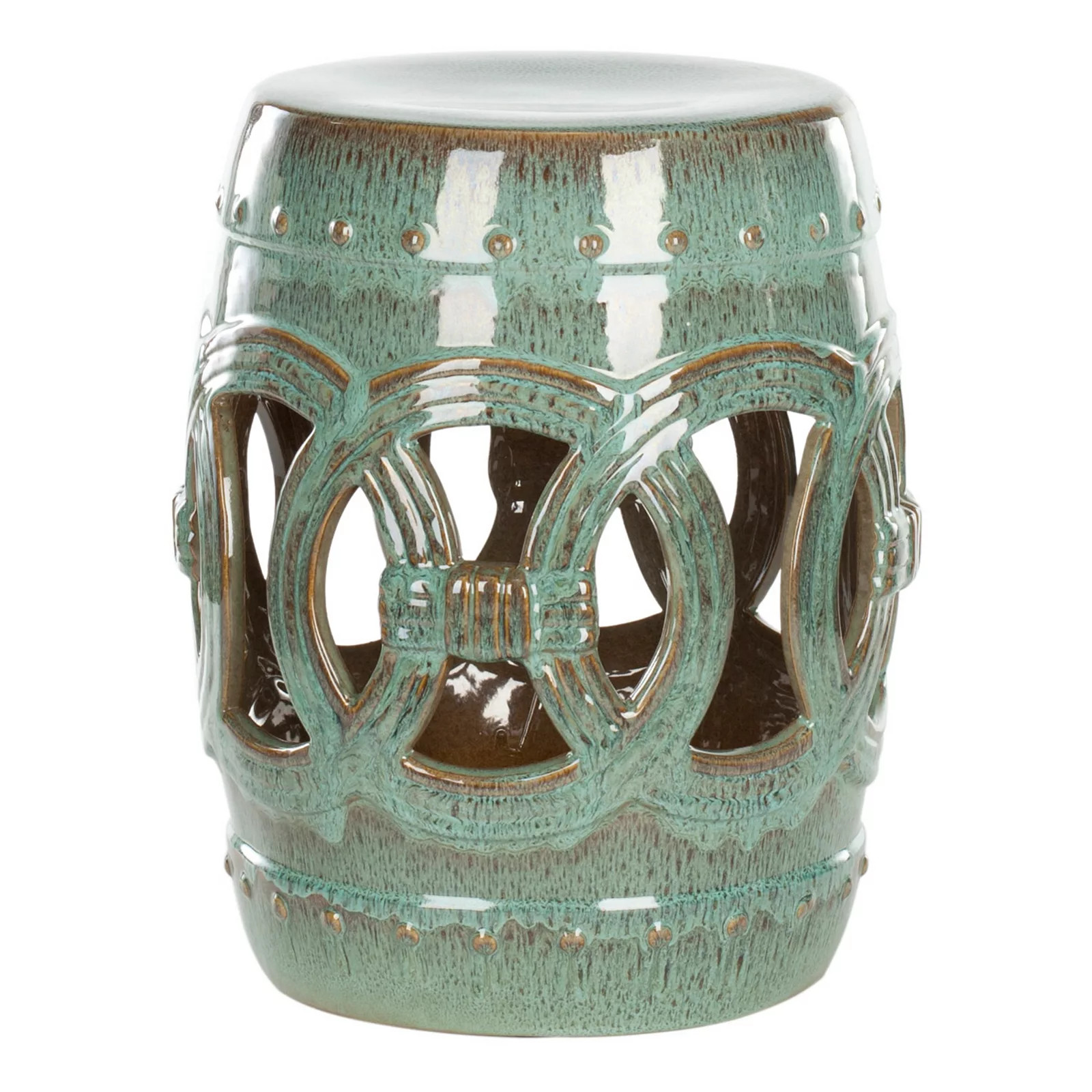 Safavieh Double Coin Distressed Ceramic Garden Stool, Blue | Kohl's