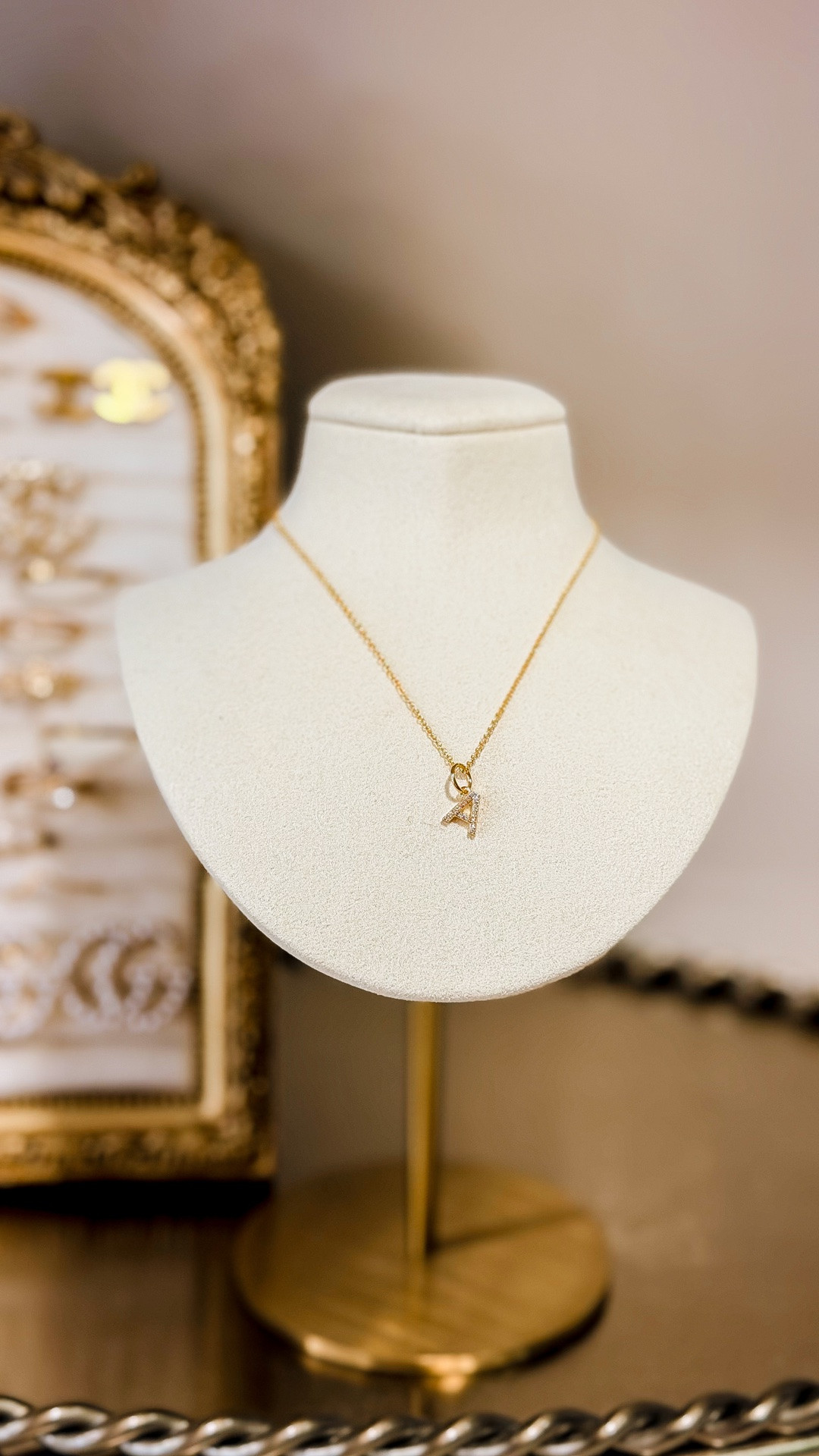 The cutest pave initial necklace!!! @tinytags #ad