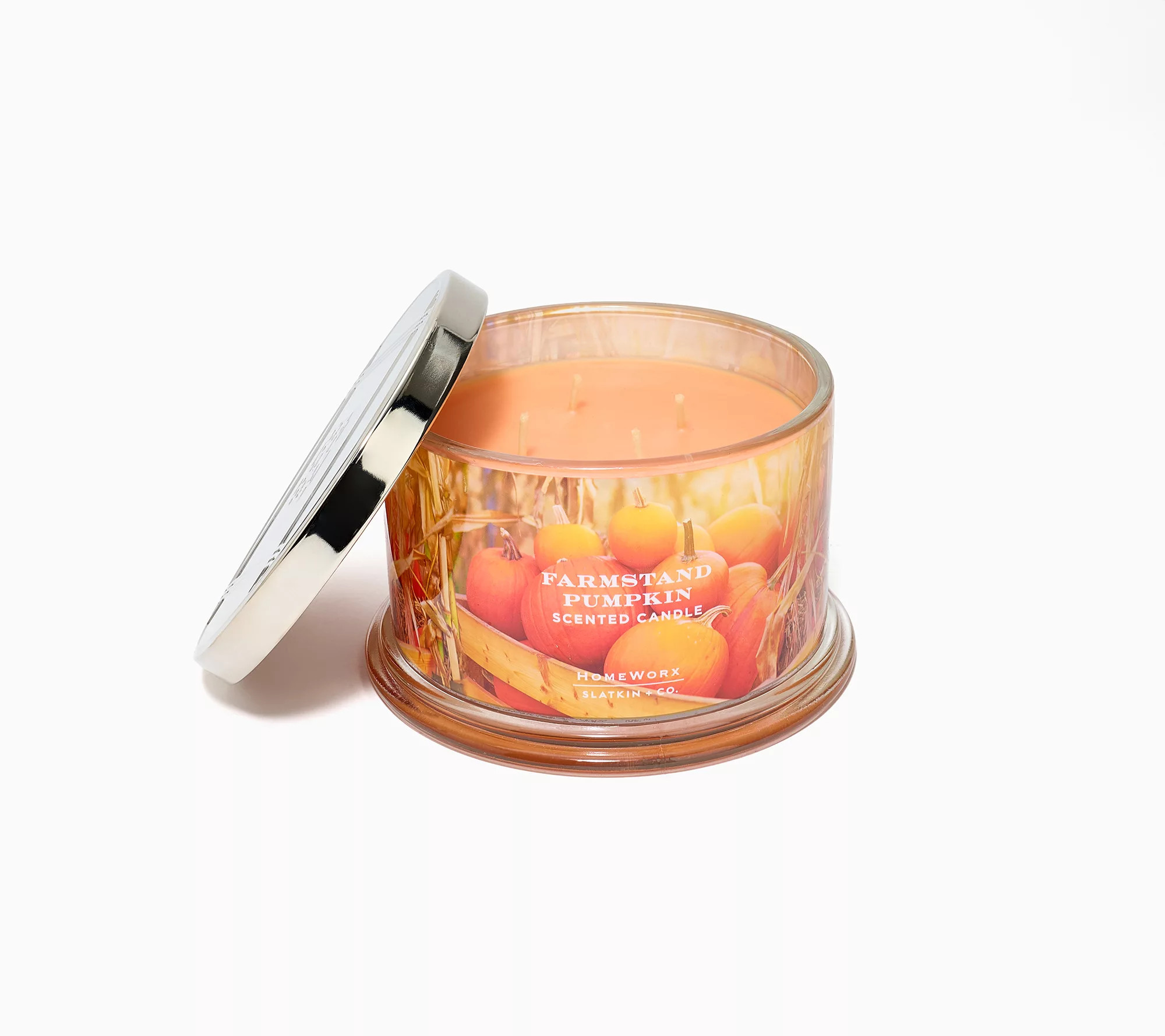 HomeWorx by Slatkin + Co. 18oz Farmstand Pumpkin Candle | QVC