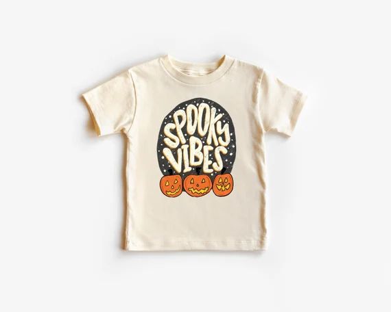 Toddler Infant Kid Retro Halloween Shirt Spooky Vibes Boho - Etsy | Etsy (US)