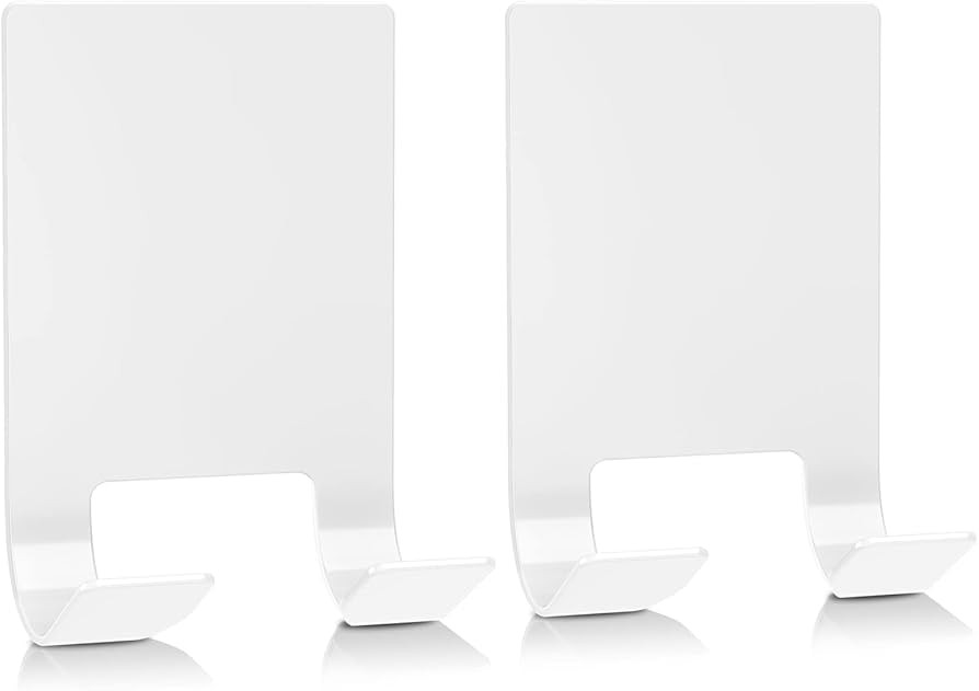 VIS'V Adhesive Razor Holder, White Metal Razor Hooks Shower Waterproof Stick on Razor Hanger Bath... | Amazon (US)