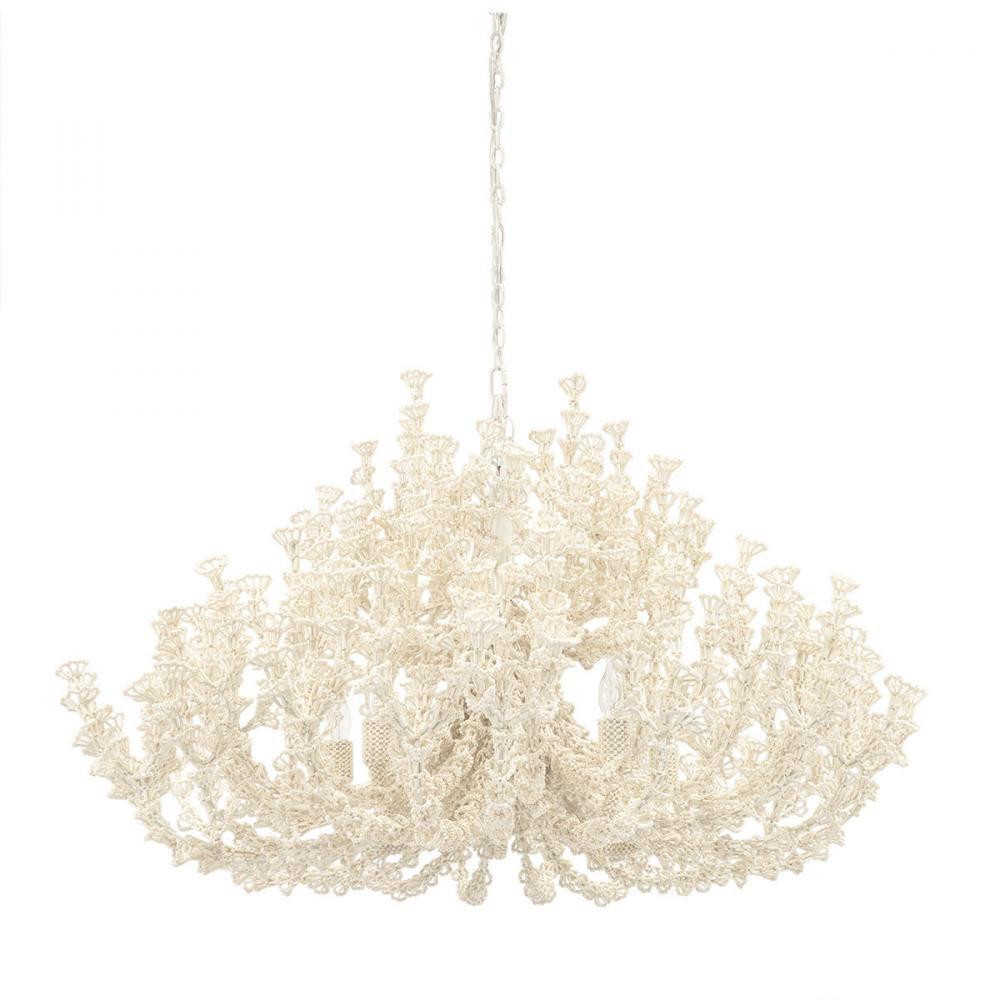 Seychelles Coco Chandelier, 5-Light, Cream, 44"W (2448-79 3706TN2M) | Lighting Reimagined
