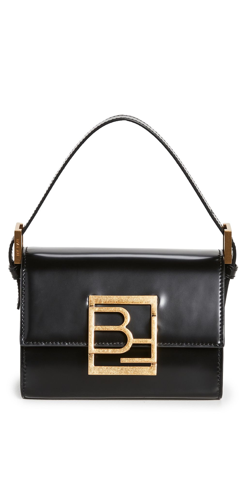 BY FAR Fran Black Semi Patent Leather Bag | Shopbop