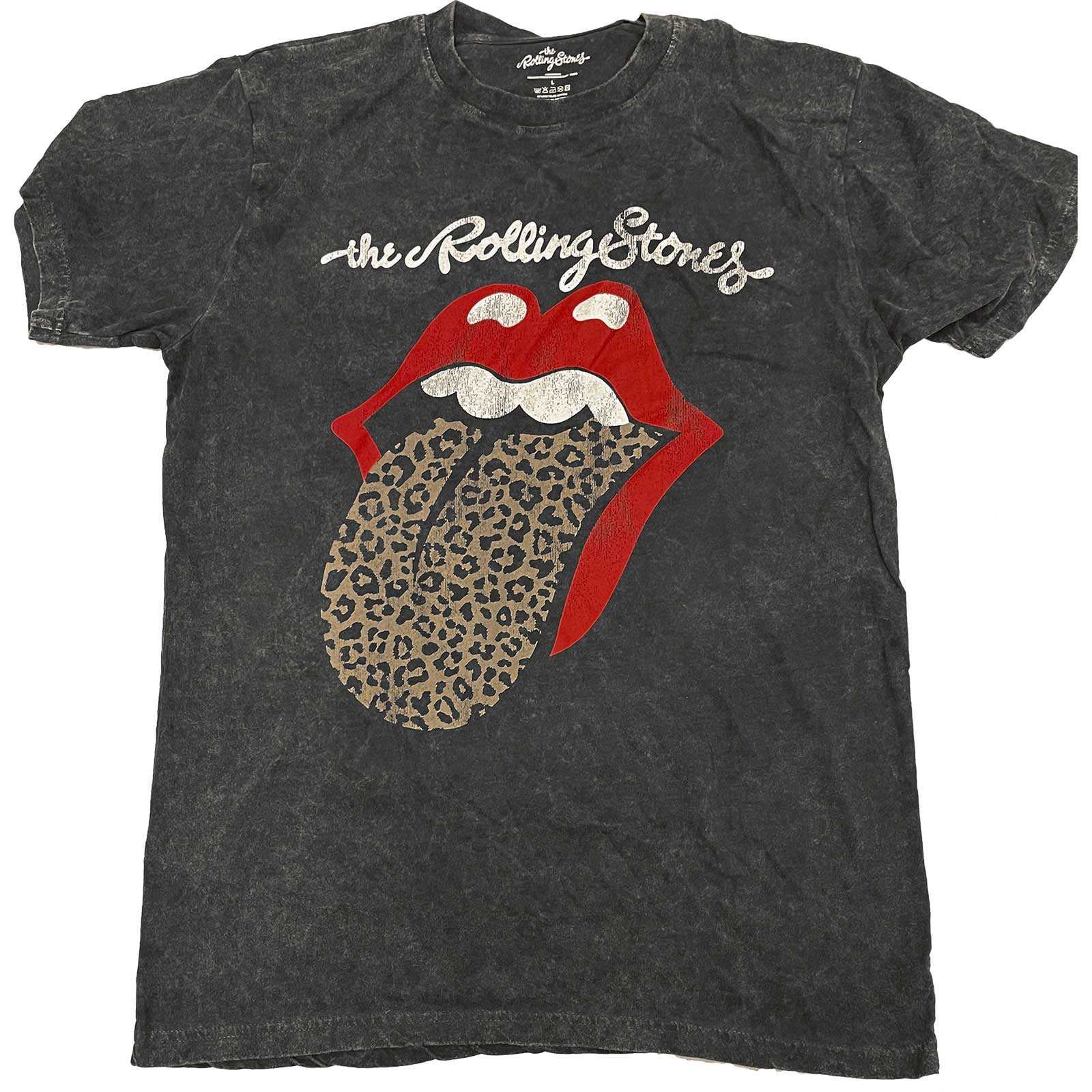 The Rolling Stones Unisex T-Shirt Leopard Tongue (Wash Collection) (Small) - Walmart.com | Walmart (US)