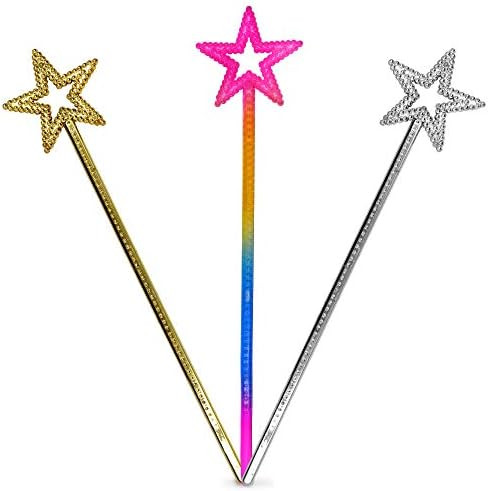 WYBG 3 Pcs Star Wands, Star Fairy Wands, Princess Star Wands for Girls, Angel Magical Wands for B... | Amazon (US)