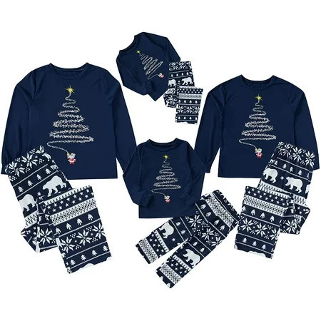 Sinhoon Family Christmas Pjs Matching Sets Santa Christmas Matching Jammies for Couples Adults Holiday Xmas Sleepwear Set | Walmart (US)