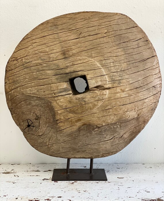 Antique Mounted Cart Wheel | Etsy (US)