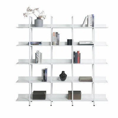 Vintage-Inspired 5-Tier Open Bookcase with Metal Frame and MDF Board for Home Office and Display | Wayfair North America