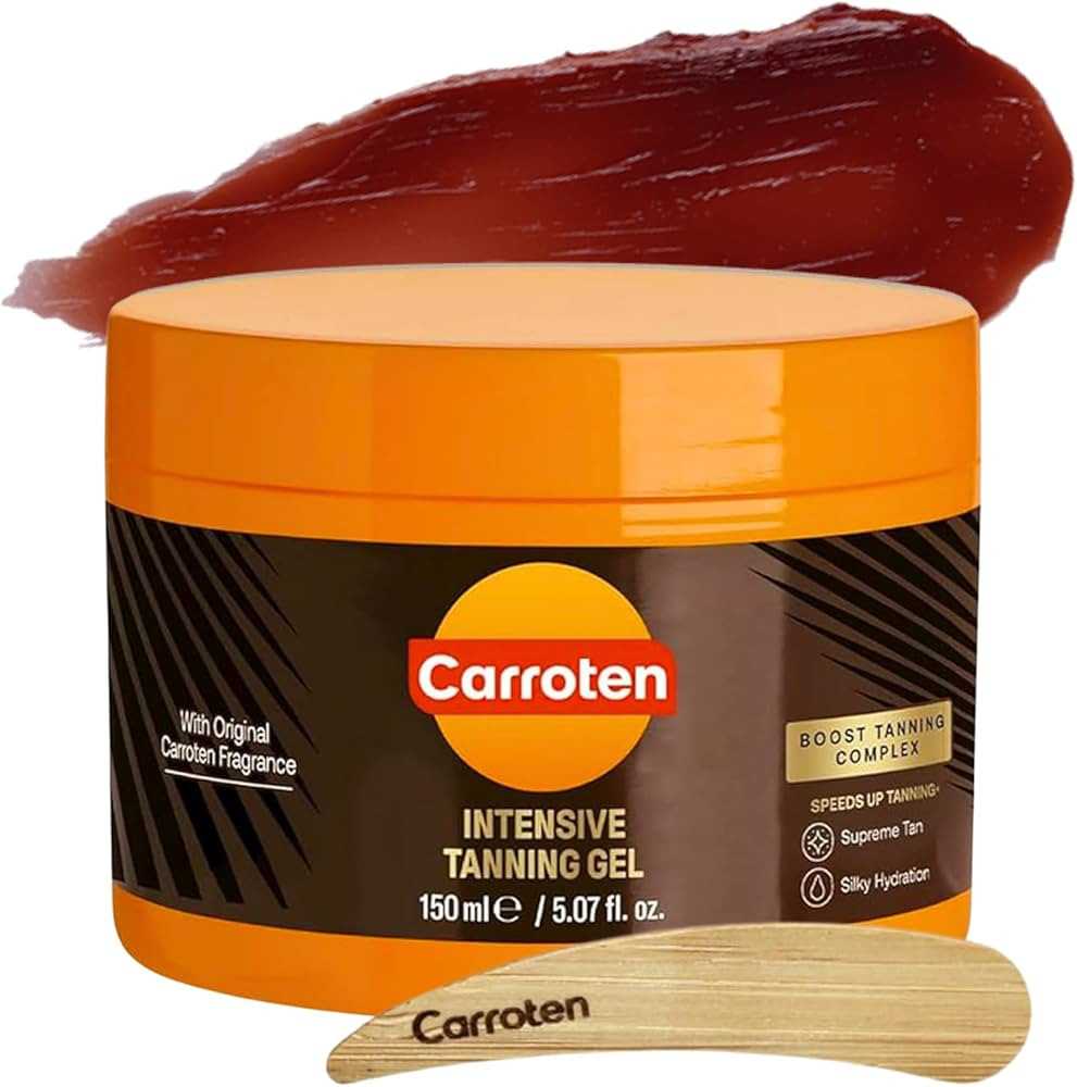 Carroten Intensive Tanning Gel | Browning Tan Accelerator | Non-Greasy, Water-Resistant with Carr... | Amazon (US)