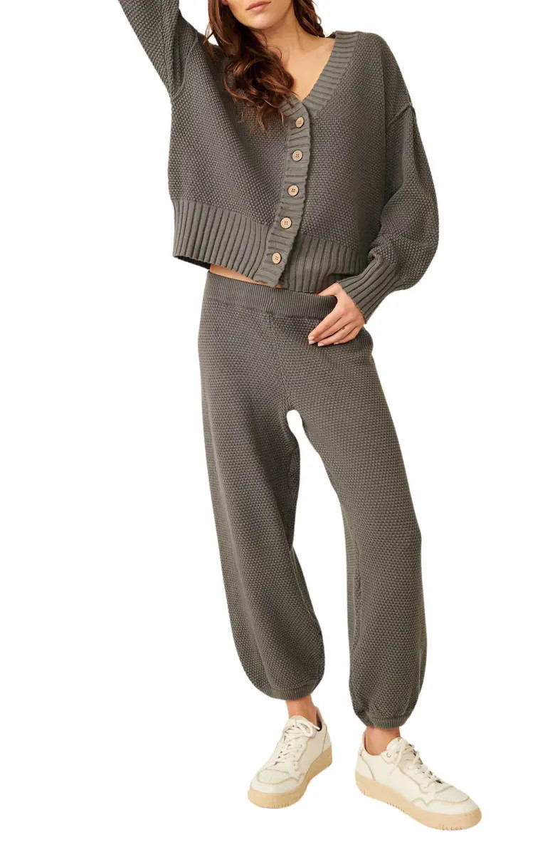 Hailee Waffle Stitch Cardigan & Pants | Nordstrom