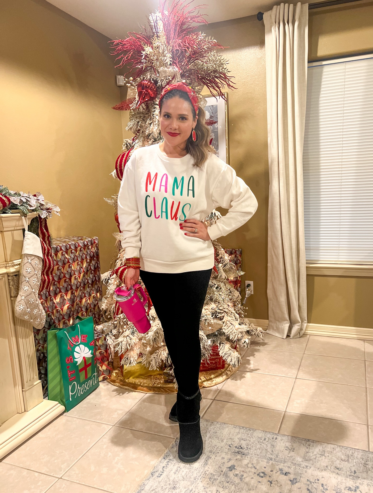 Gingerbread house decorating party outfit 
Christmas headband 
Red
Camelia Stanley cup
Black ugg inspired boots
Affordable 
Budhagirl bangles
Gold
Kendra Scott Danielle earrings
Christmas gift ideas

#LTKHoliday #LTKGiftGuide #LTKSeasonal