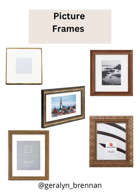 Mix of modern and antique feeling picture frames

#LTKhome