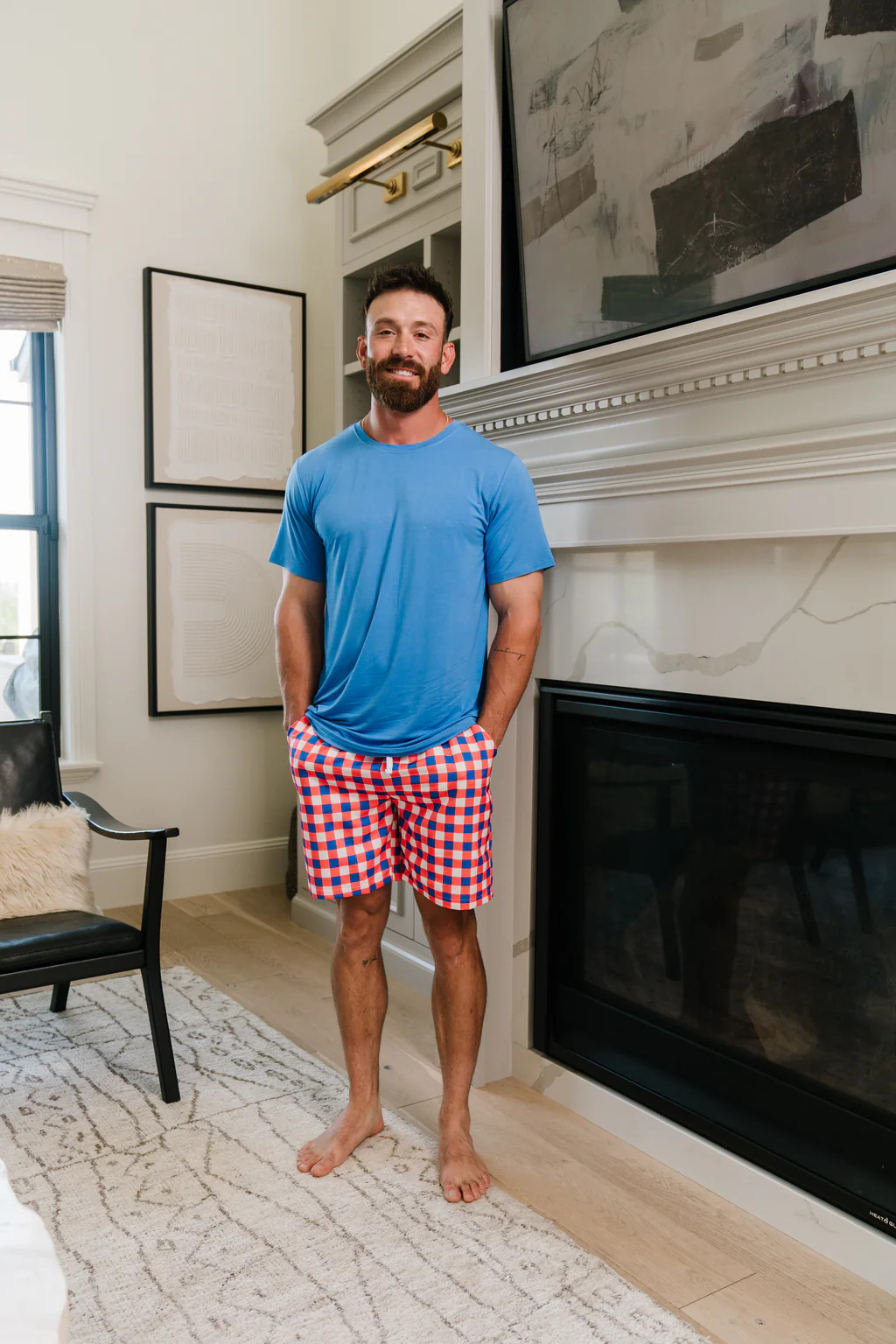 RED, WHITE & TRUMAN DREAM MEN'S SHORTS | DREAM BIG LITTLE CO