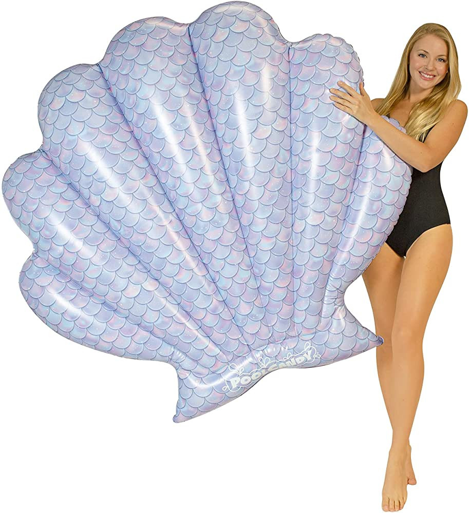 Mermaid Shell Jumbo Island - 60 x 69 by PoolCandy. Amazing Pool Float to Lounge in Style | Amazon (US)