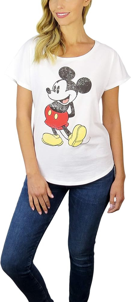 Disney Womens Mickey Mouse Stand Scoop Neck Dolman Tee | Amazon (US)