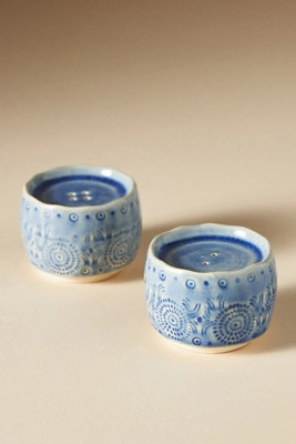 Old Havana Portuguese Stoneware Salt & Pepper Shakers | Anthropologie (US)