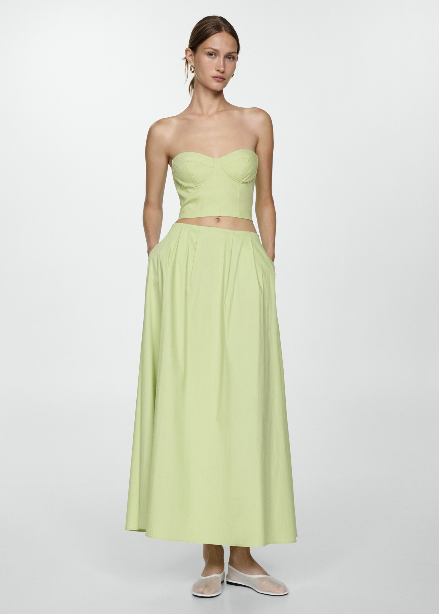 Long flared skirt - Woman | MANGO United Kingdom | MANGO (UK)