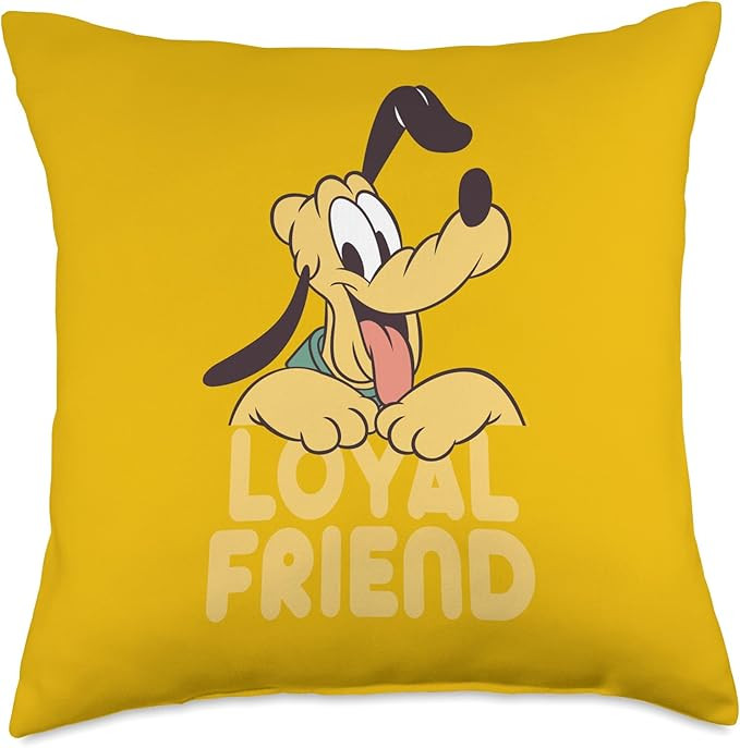 Disney Pluto Mickey Mouse’s Dog Pal Loyal Friend Throw Pillow | Amazon (US)