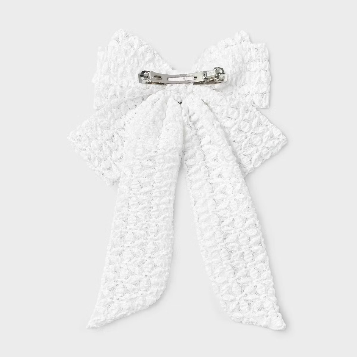 Lace Hair Bow Barrette with Tail - Wild Fable™ White | Target